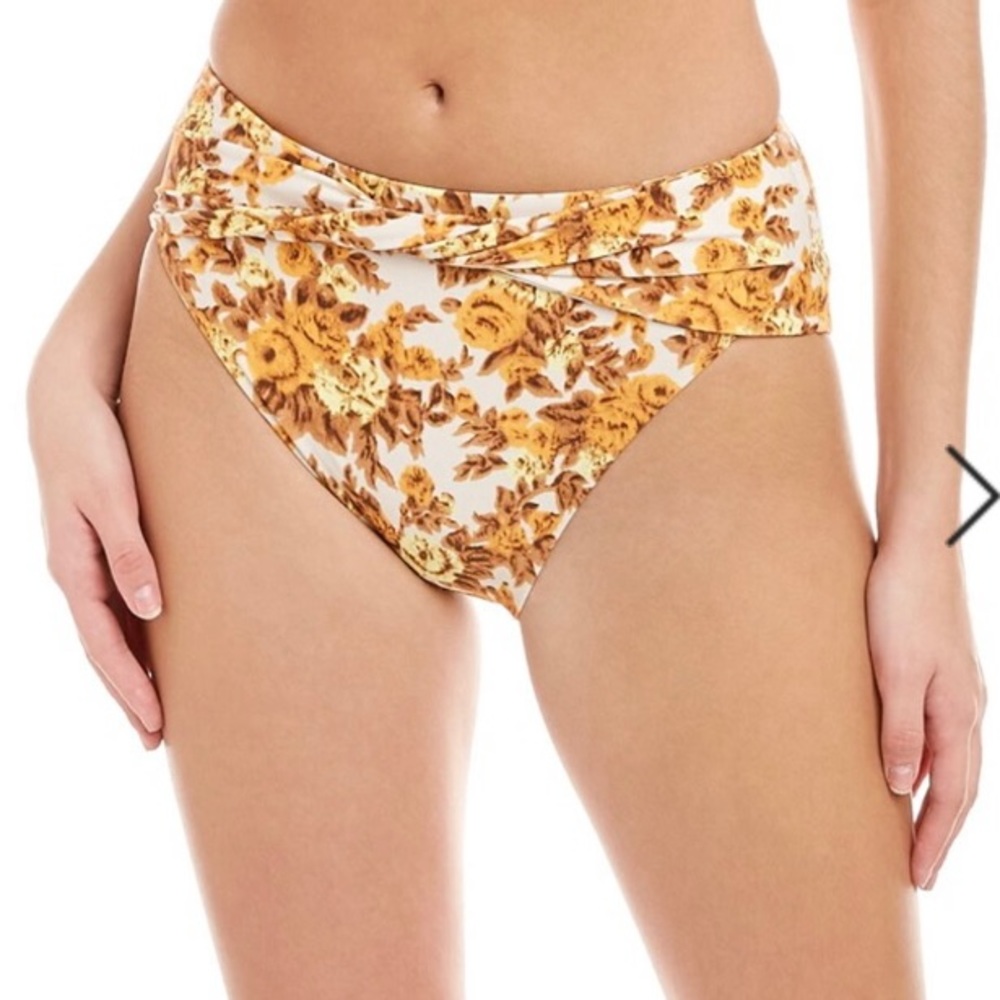 Jonathan Simkhai Women Bailee Twist Front Bikini Swim Bottom Size S